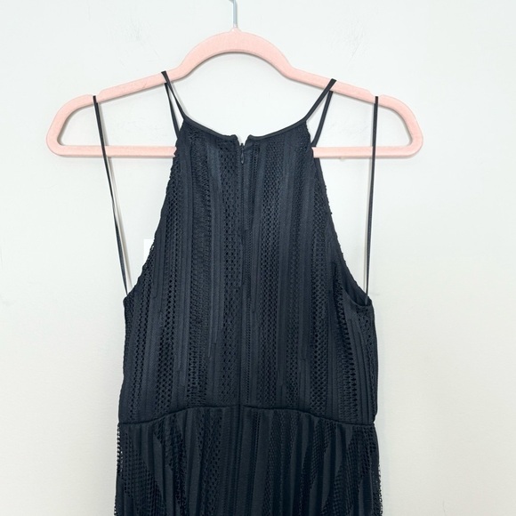 NWT Theory Pleated Midi Dress Black Mod Lace Size 2 - Picture 7 of 8